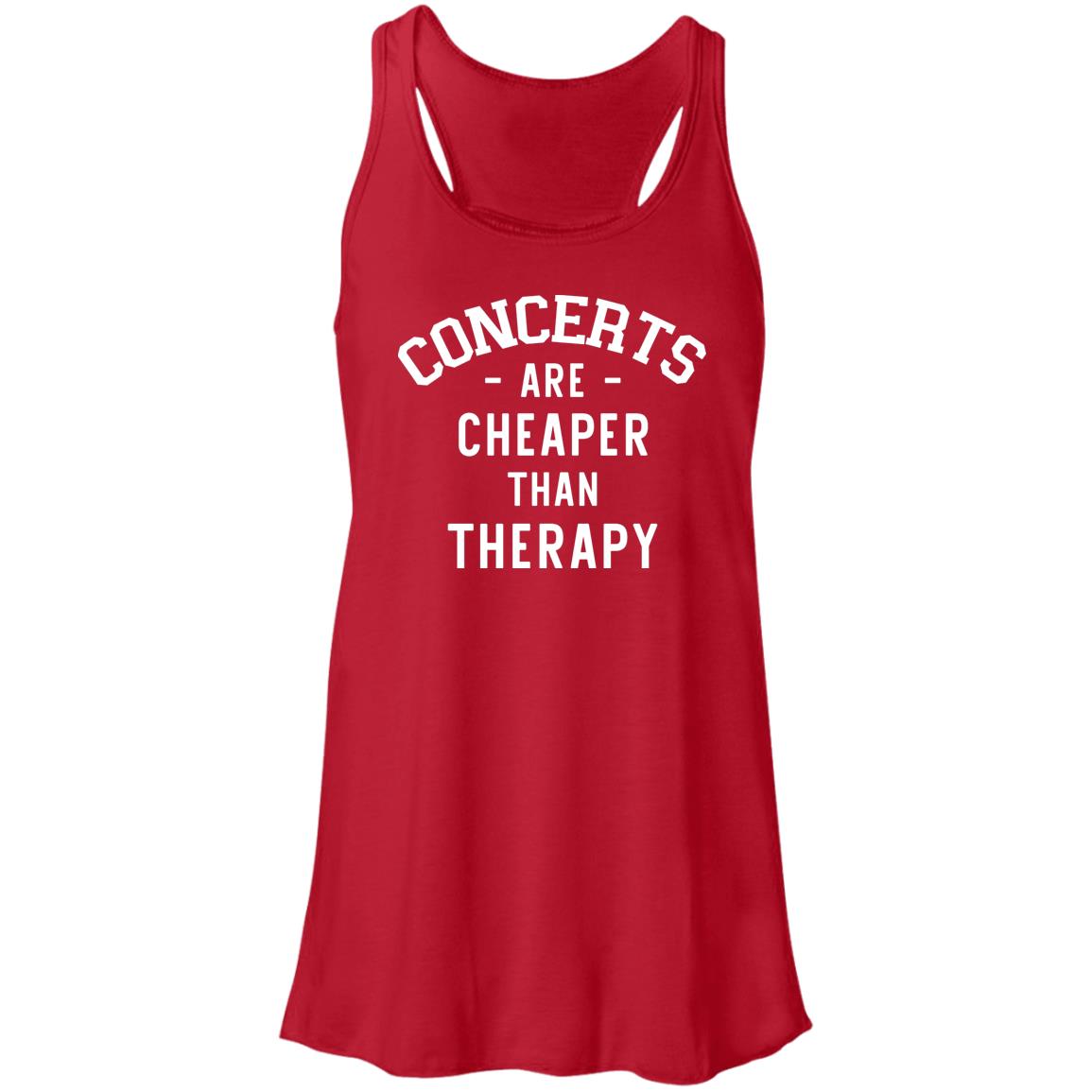 Concerts Are Cheaper Than Therapy Flowy Tank | Funny Concert Tank Top