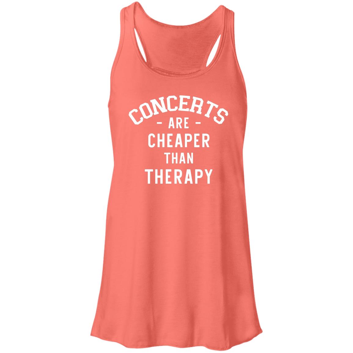 Concerts Are Cheaper Than Therapy Flowy Tank | Funny Concert Tank Top