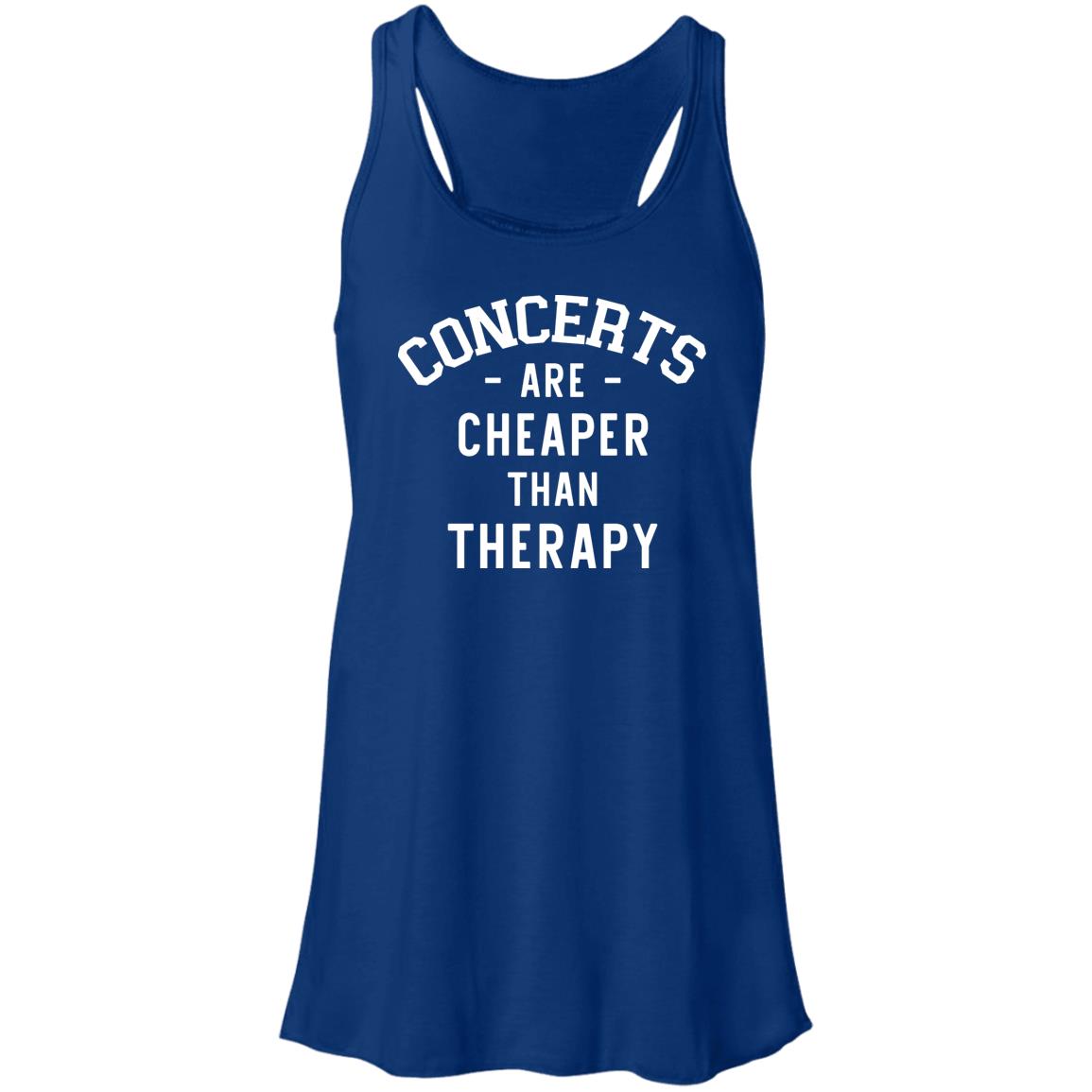 Concerts Are Cheaper Than Therapy Flowy Tank | Funny Concert Tank Top