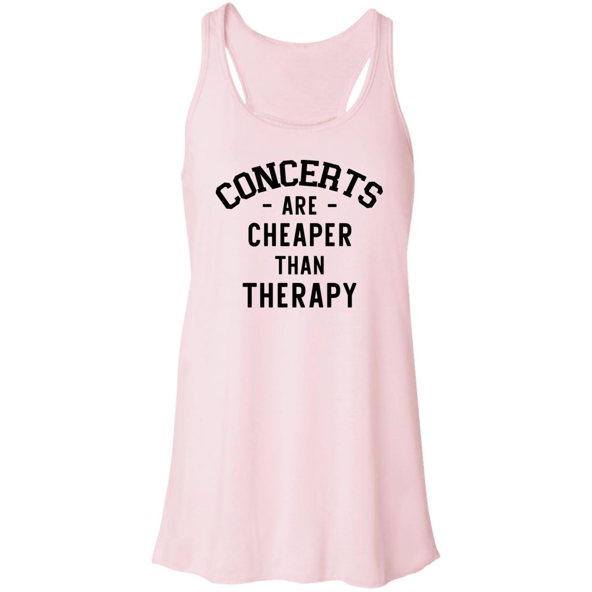 Concerts Are Cheaper Than Therapy Flowy Tank | Funny Concert Tank Top