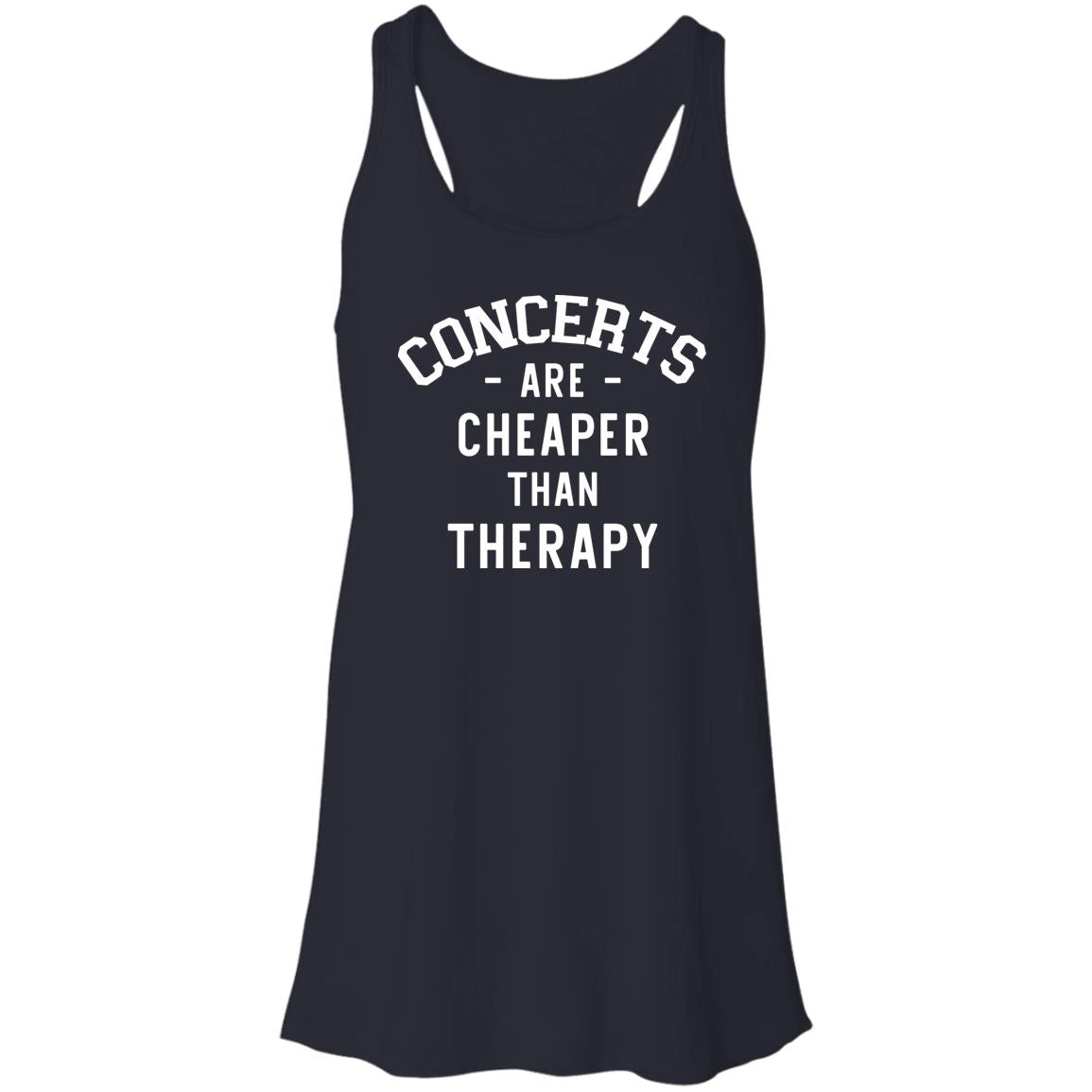 Concerts Are Cheaper Than Therapy Flowy Tank | Funny Concert Tank Top