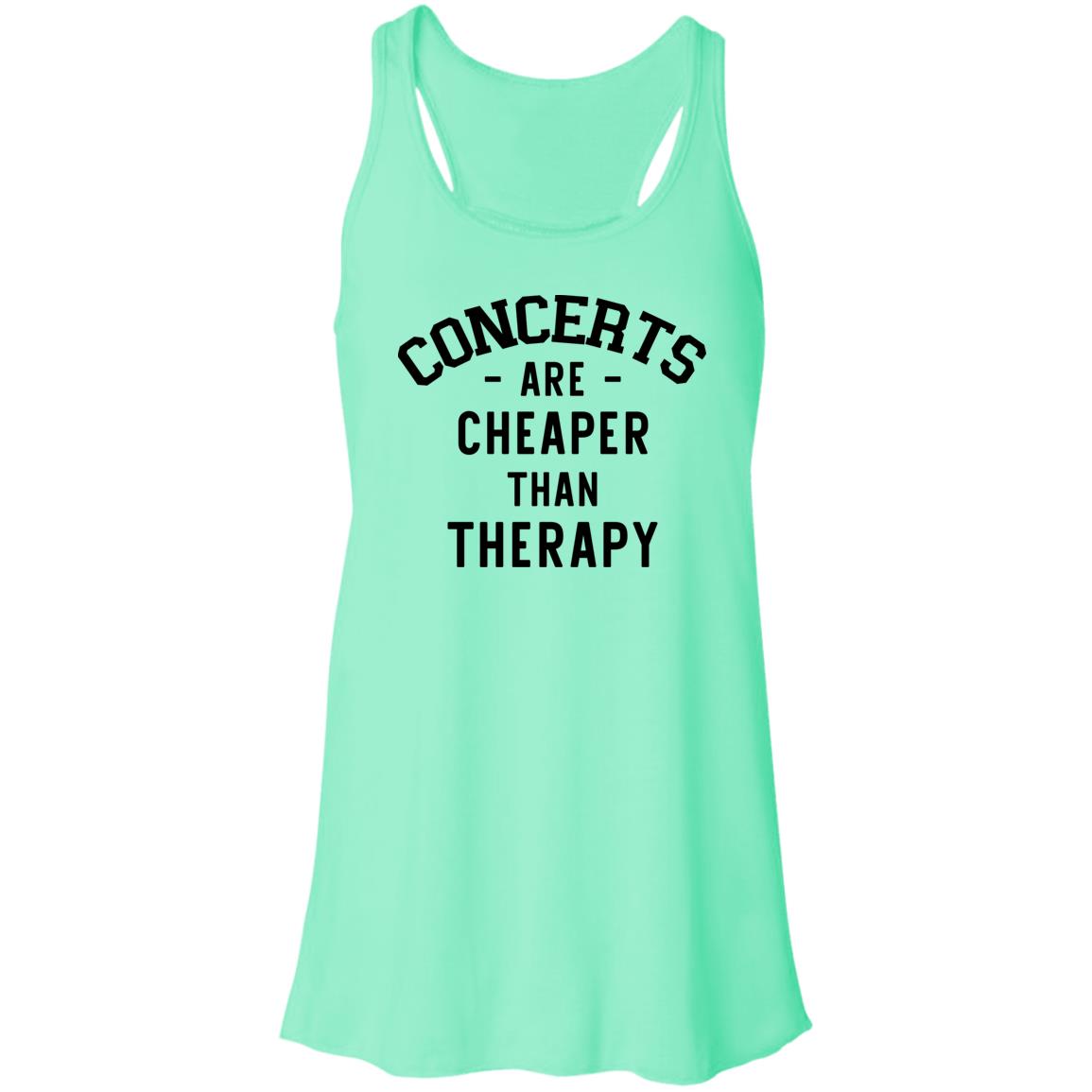 Concerts Are Cheaper Than Therapy Flowy Tank | Funny Concert Tank Top