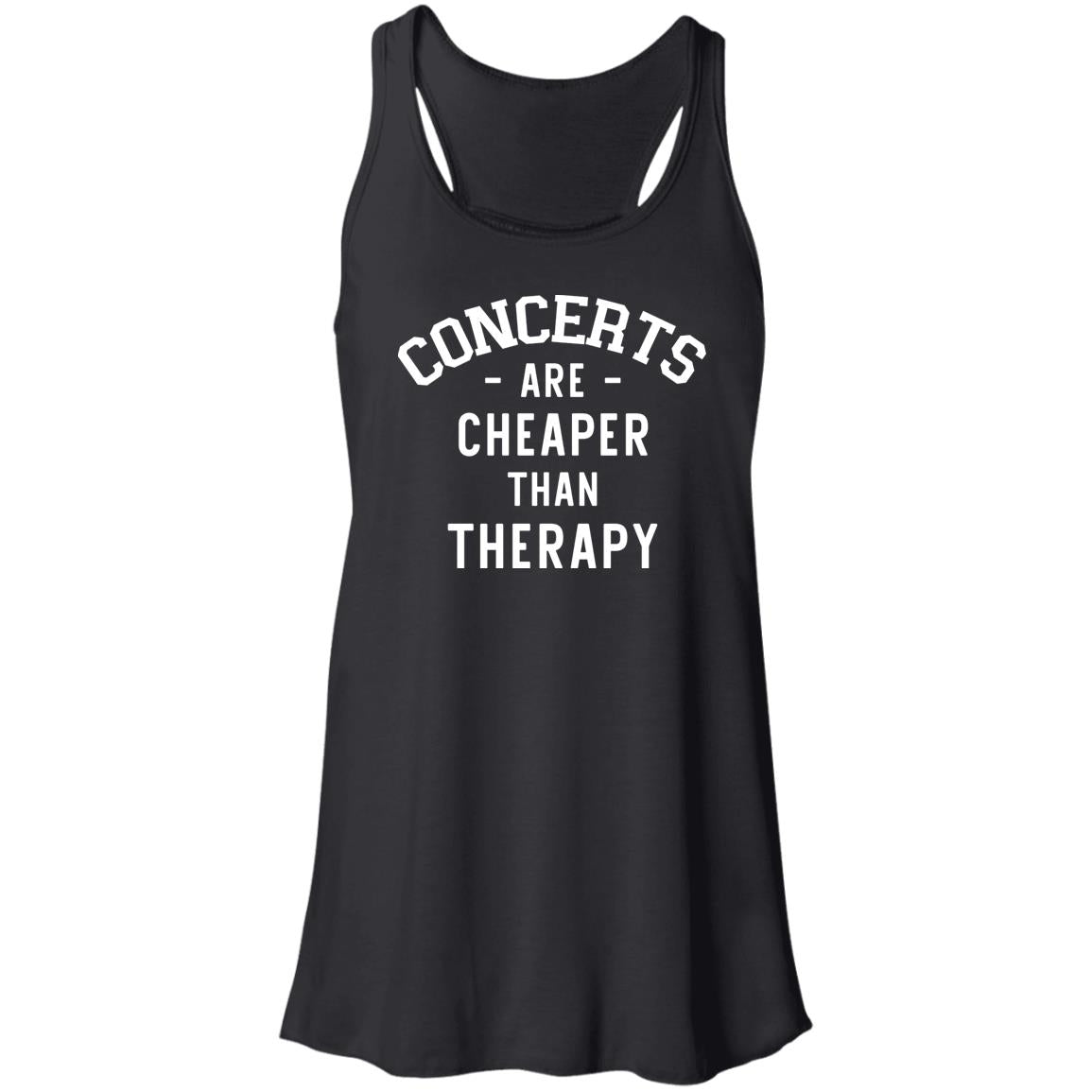 Concerts Are Cheaper Than Therapy Flowy Tank | Funny Concert Tank Top