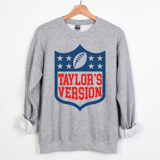Taylor Version Football Crewneck Sweatshirt | Taylor Travis Sweatshirt | Swift Fan Shirt