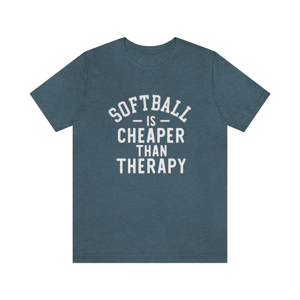 Softball Is Cheaper Than Therapy Graphic T-Shirt