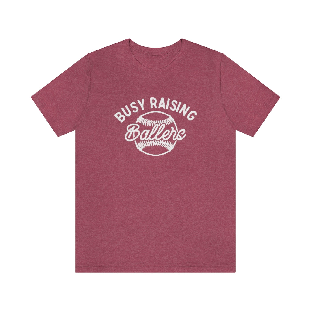Busy Raising Ballers Baseball & Softball Mom Shirt