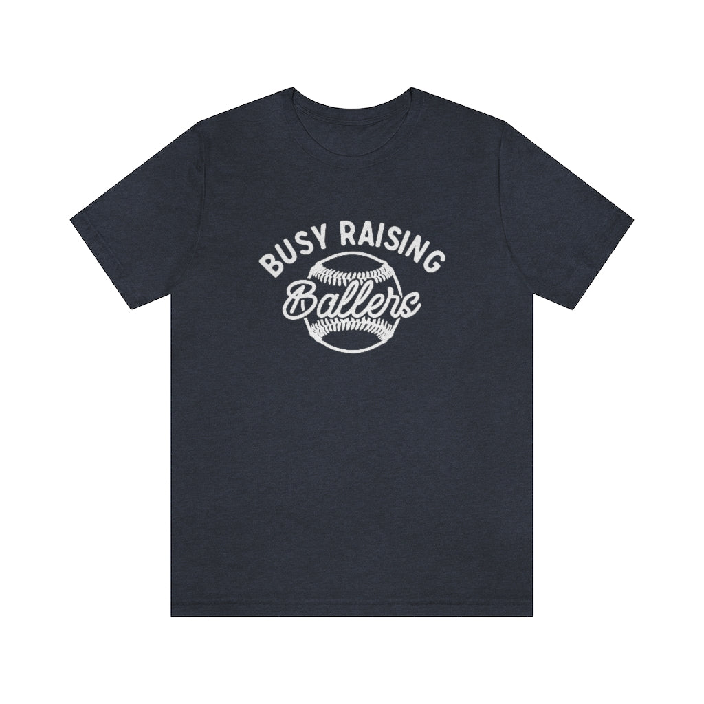 Busy Raising Ballers Baseball & Softball Mom Shirt