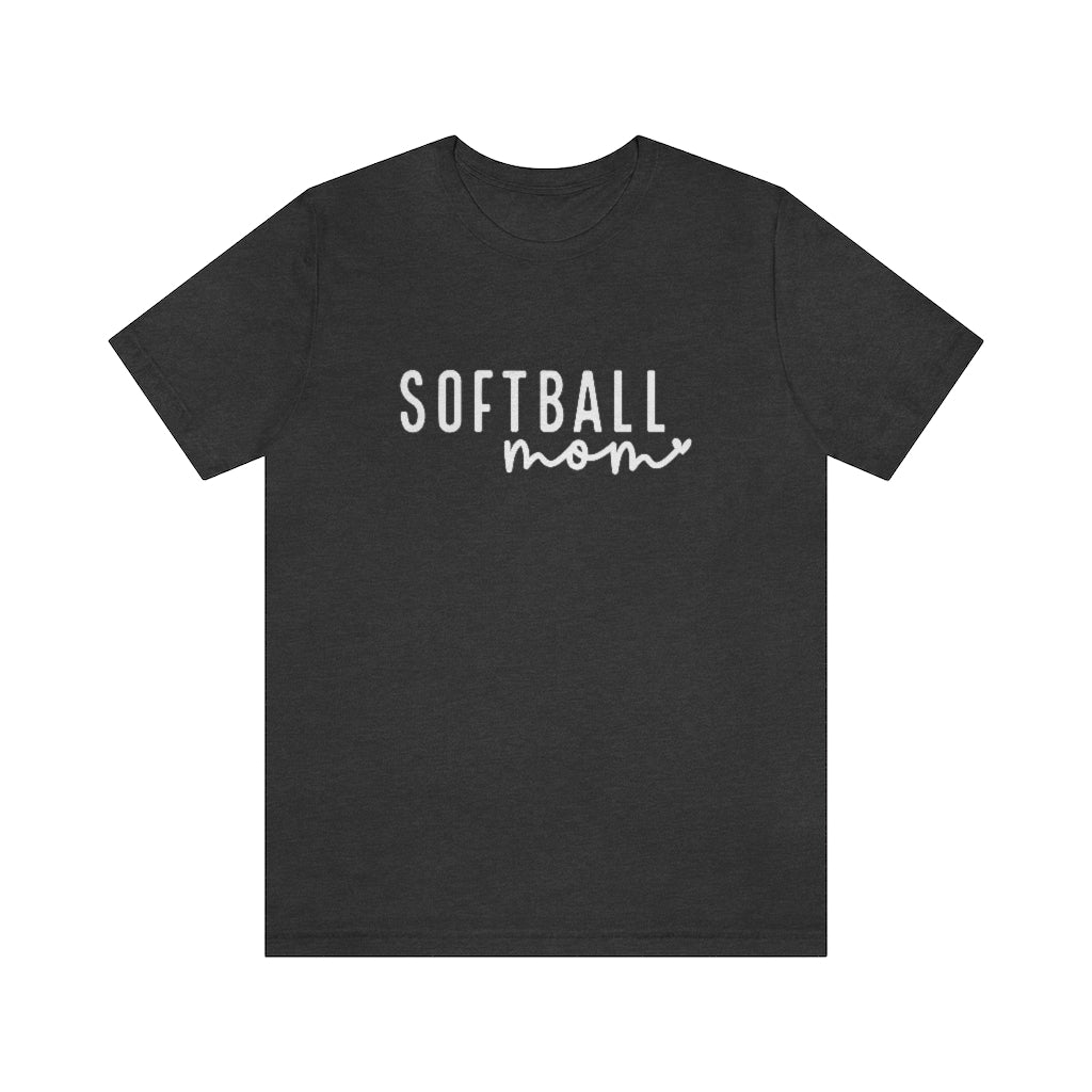 Minimalist Softball Mom Graphic T-Shirt