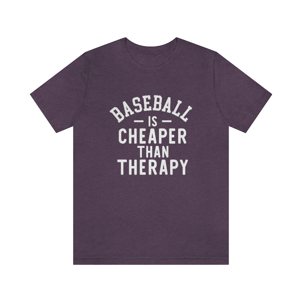 Baseball Is Cheaper Than Therapy Graphic T-Shirt
