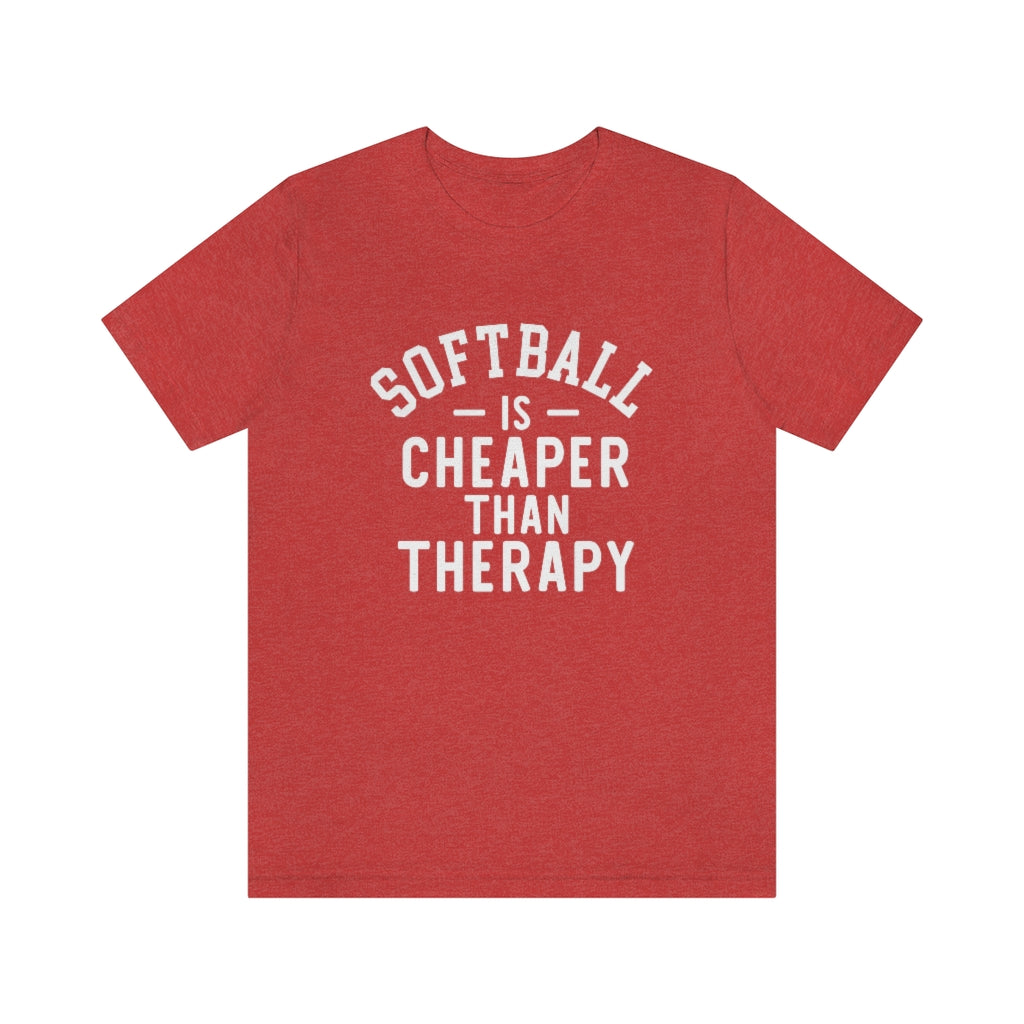 Softball Is Cheaper Than Therapy Graphic T-Shirt