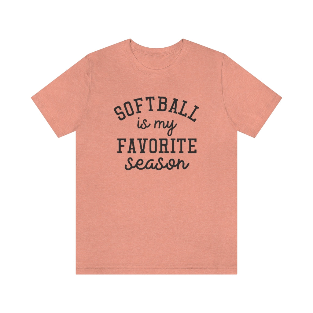 Softball is My Favorite Season Graphic T-Shirt