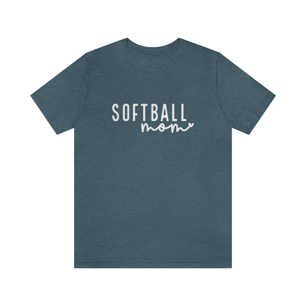 Minimalist Softball Mom Graphic T-Shirt