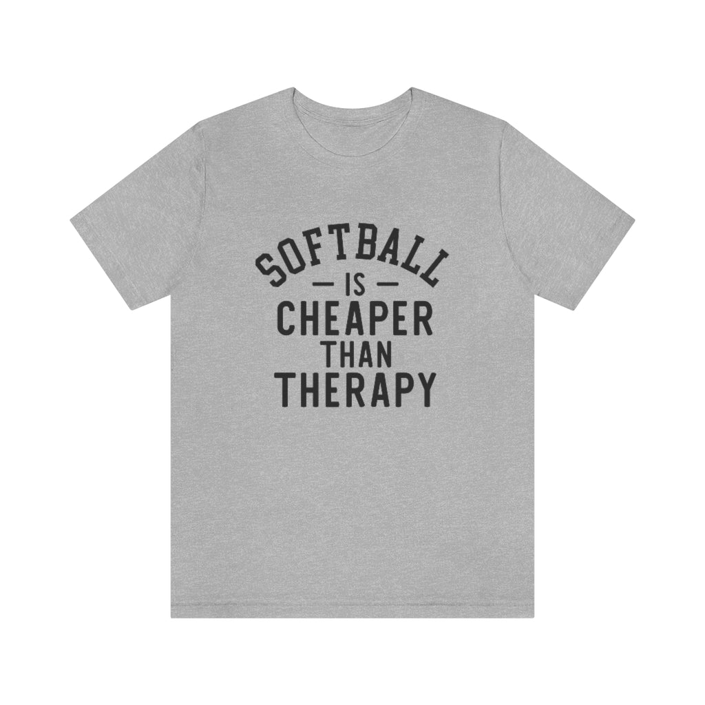 Softball Is Cheaper Than Therapy Graphic T-Shirt