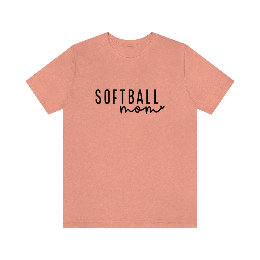 Minimalist Softball Mom Graphic T-Shirt