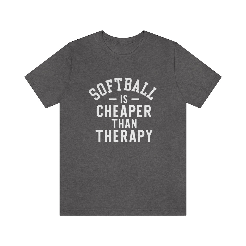 Softball Is Cheaper Than Therapy Graphic T-Shirt