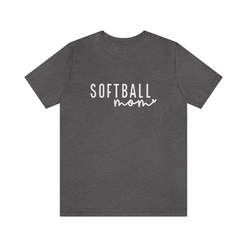 Minimalist Softball Mom Graphic T-Shirt
