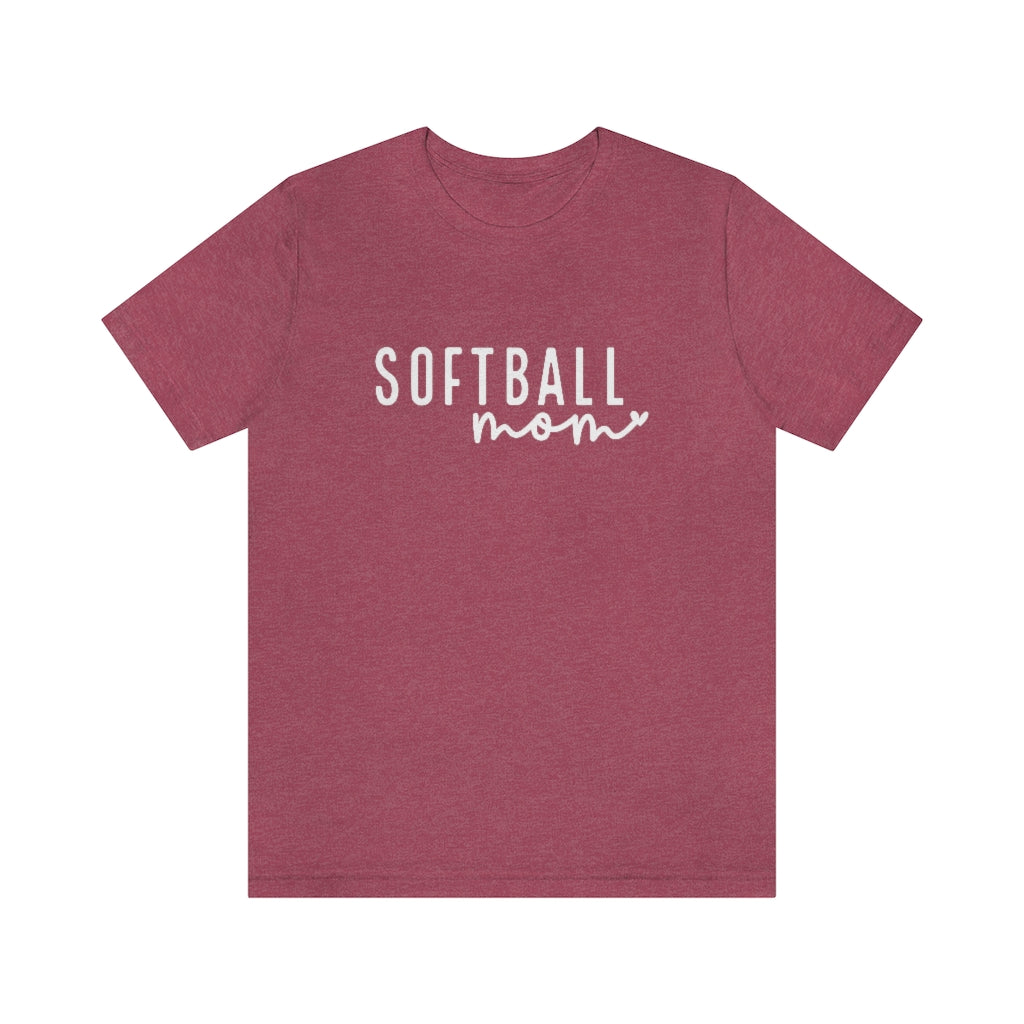 Minimalist Softball Mom Graphic T-Shirt