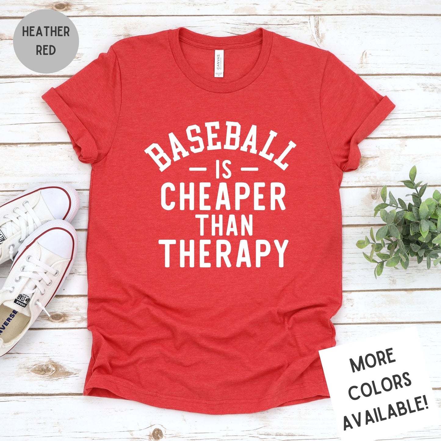Baseball Is Cheaper Than Therapy Graphic T-Shirt