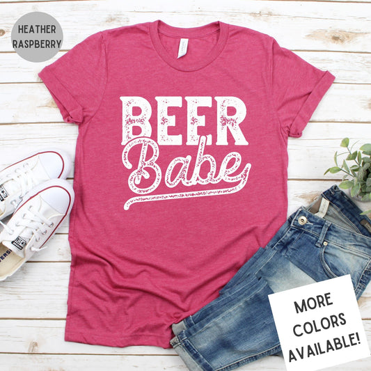 Beer Babe Graphic T-Shirt | Funny Drinking Shirt