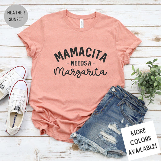 Mamacita Needs a Margarita Tee | Funny Mom Graphic T-Shirt