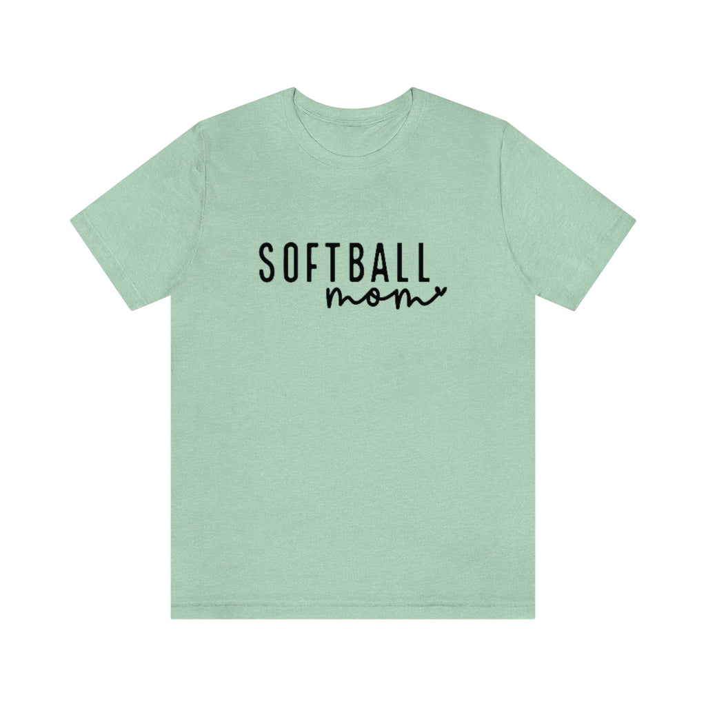 Minimalist Softball Mom Graphic T-Shirt