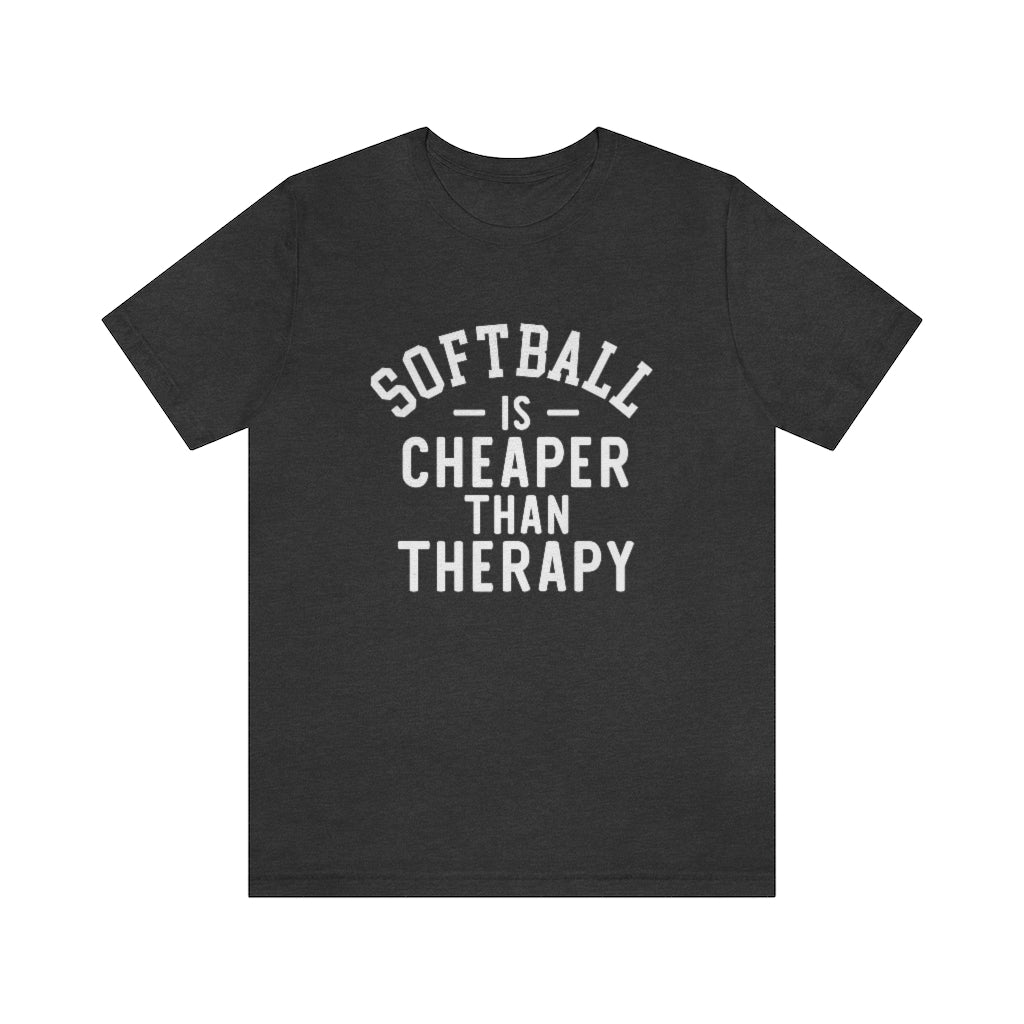 Softball Is Cheaper Than Therapy Graphic T-Shirt