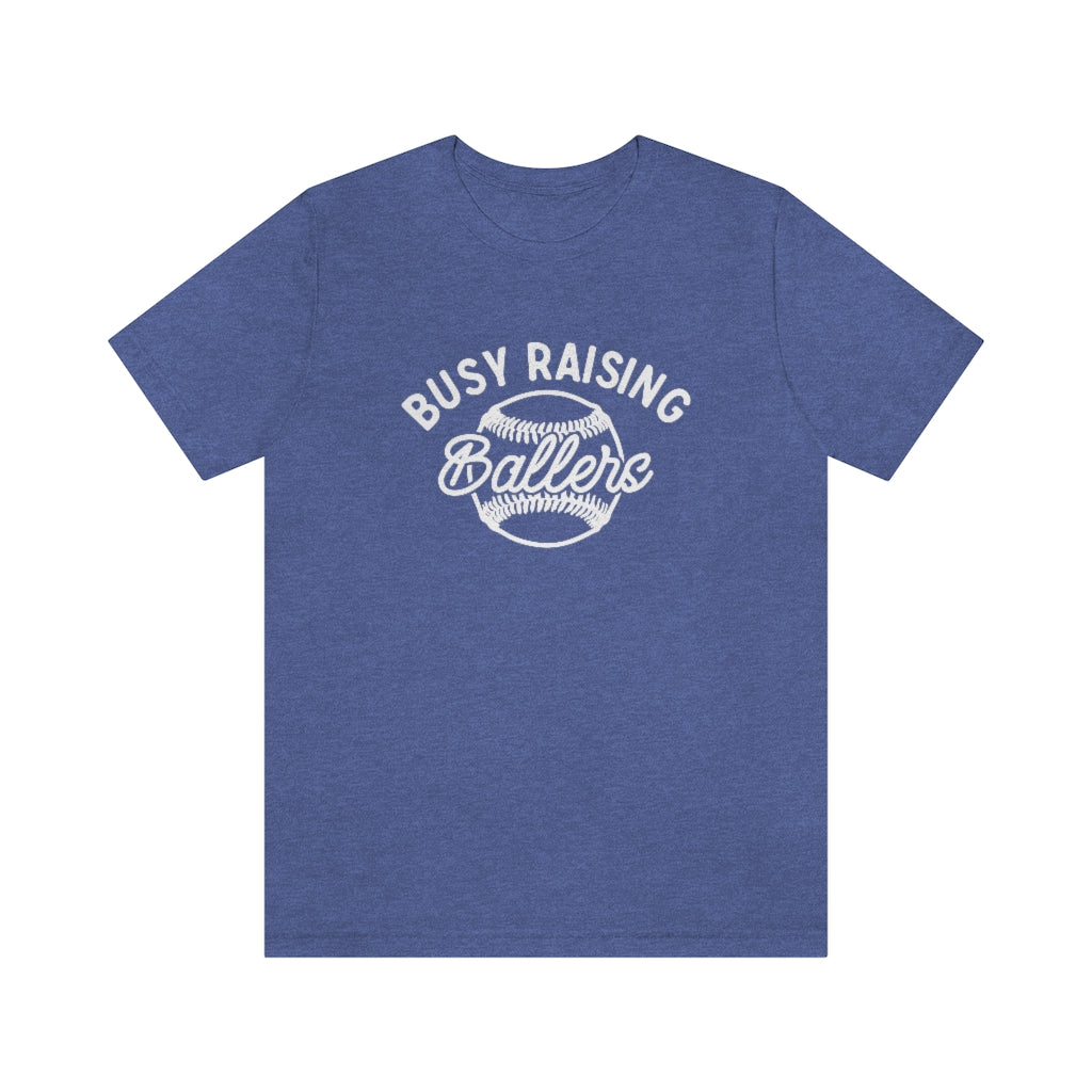 Busy Raising Ballers Baseball & Softball Mom Shirt