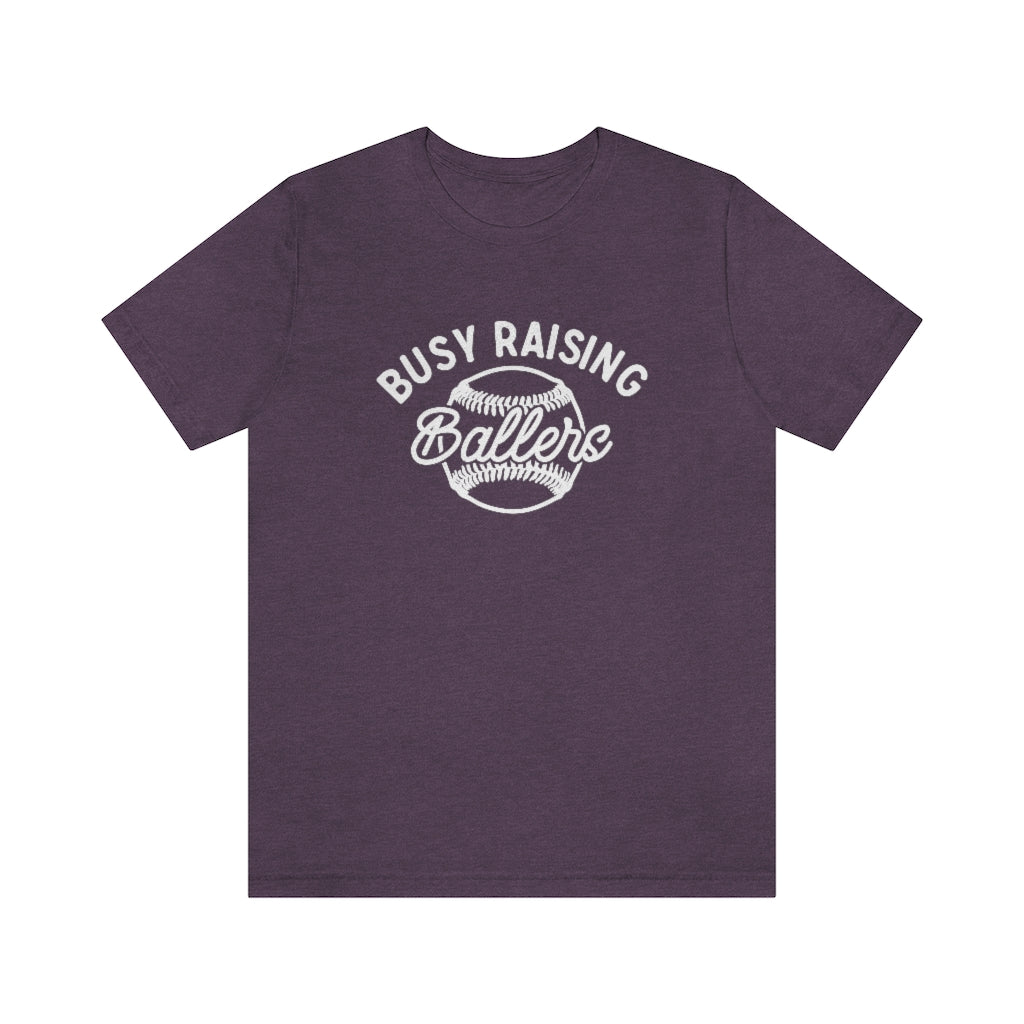 Busy Raising Ballers Baseball & Softball Mom Shirt