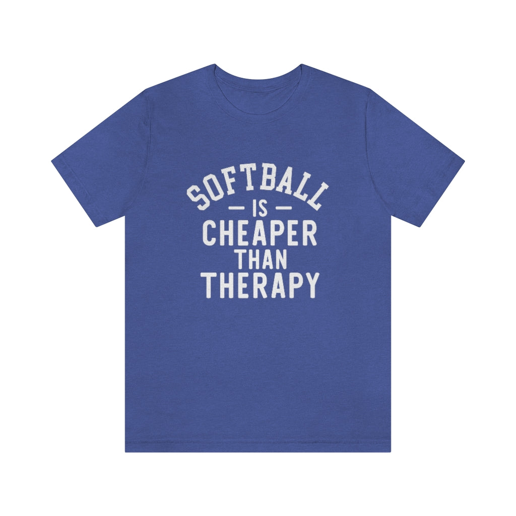 Softball Is Cheaper Than Therapy Graphic T-Shirt
