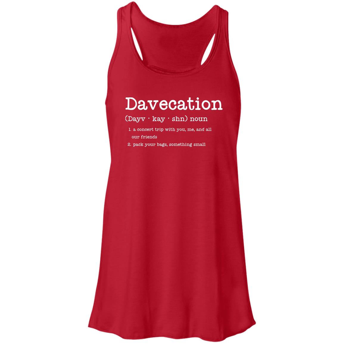 Davecation Concert Flowy Tank | DMB Tour Merch | Ladies Premium Bella Flowy Tank Top