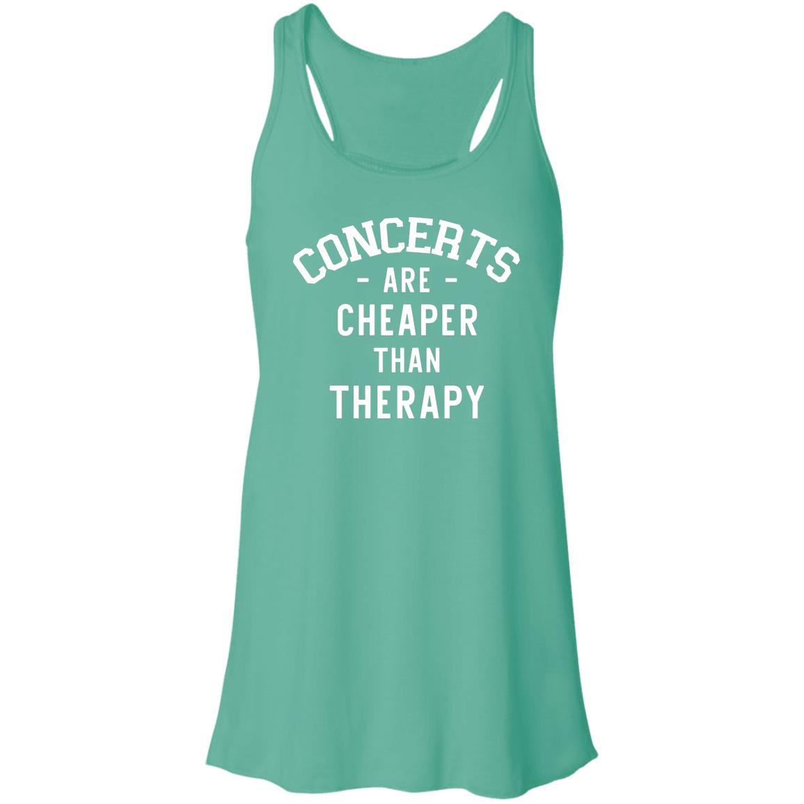 Concerts Are Cheaper Than Therapy Flowy Tank | Funny Concert Tank Top