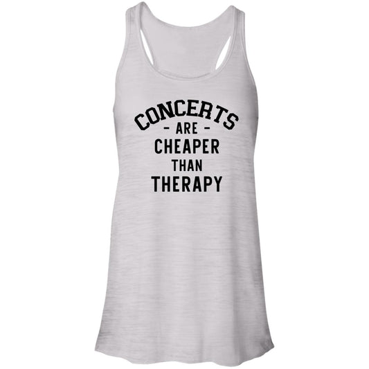 Concerts Are Cheaper Than Therapy Flowy Tank | Funny Concert Tank Top