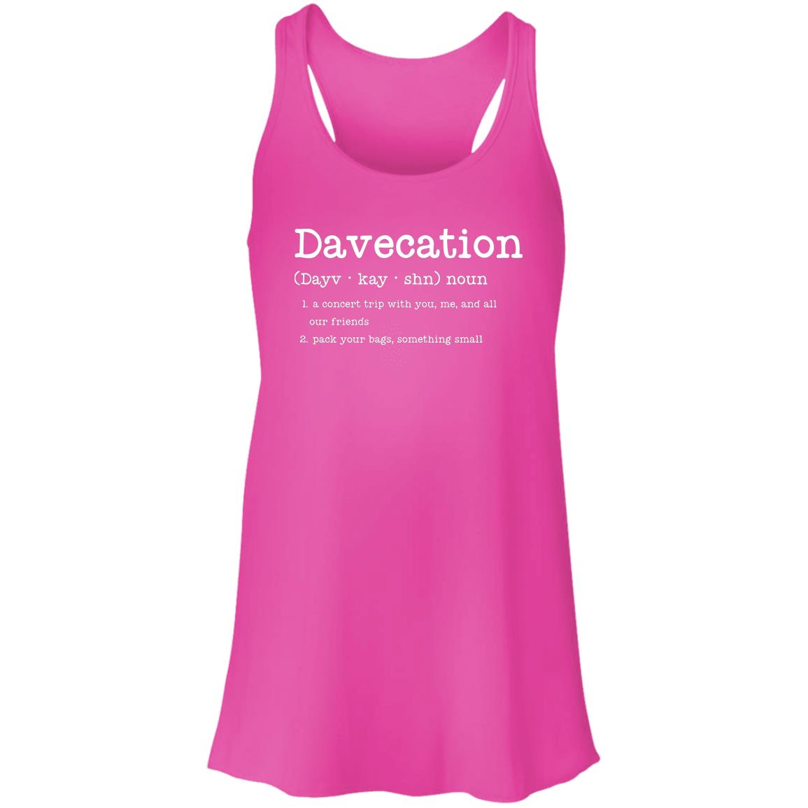 Davecation Concert Flowy Tank | DMB Tour Merch | Ladies Premium Bella Flowy Tank Top