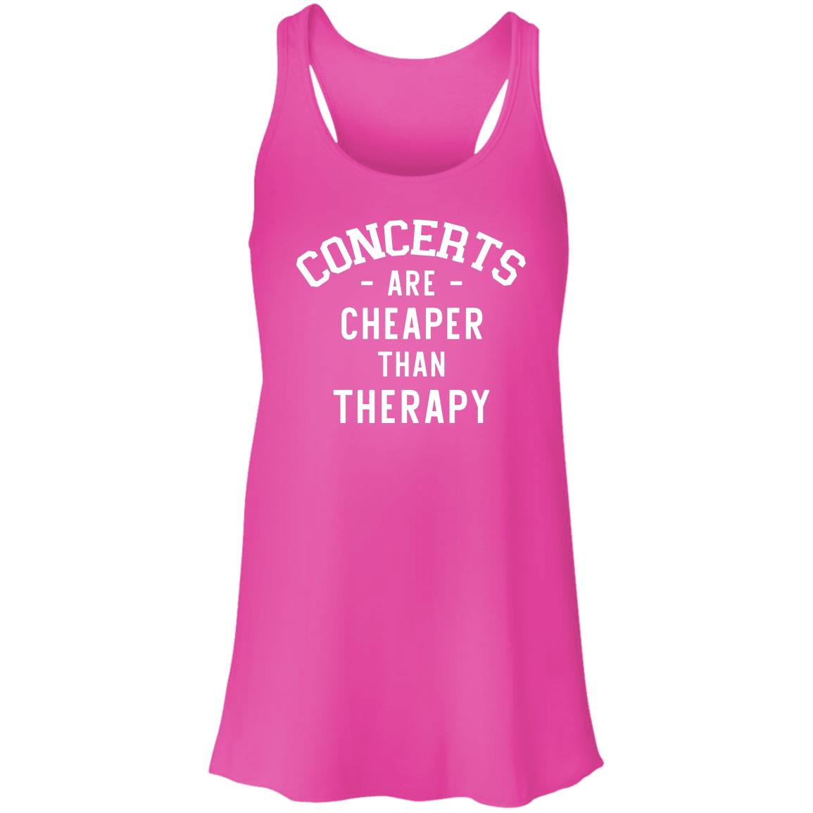 Concerts Are Cheaper Than Therapy Flowy Tank | Funny Concert Tank Top
