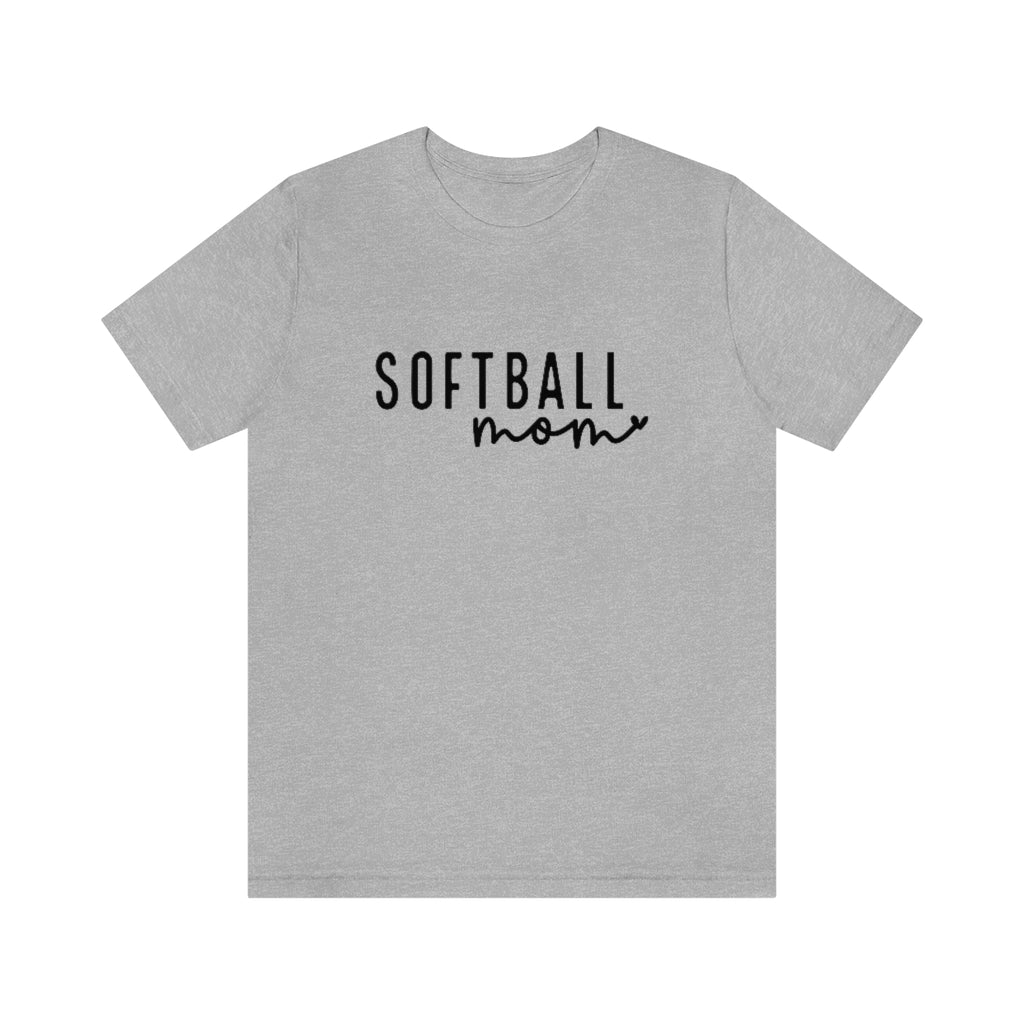 Minimalist Softball Mom Graphic T-Shirt