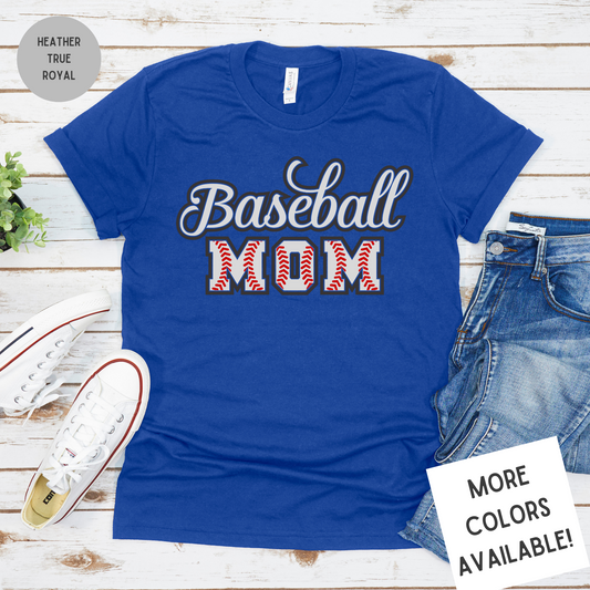 Baseball Mom Script Graphic T-Shirt