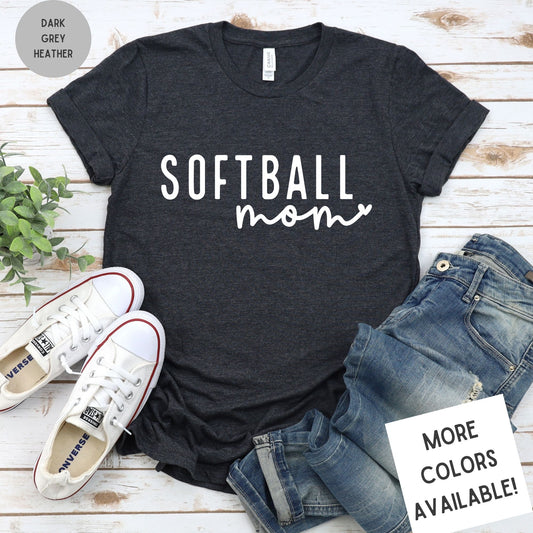 Minimalist Softball Mom Graphic T-Shirt