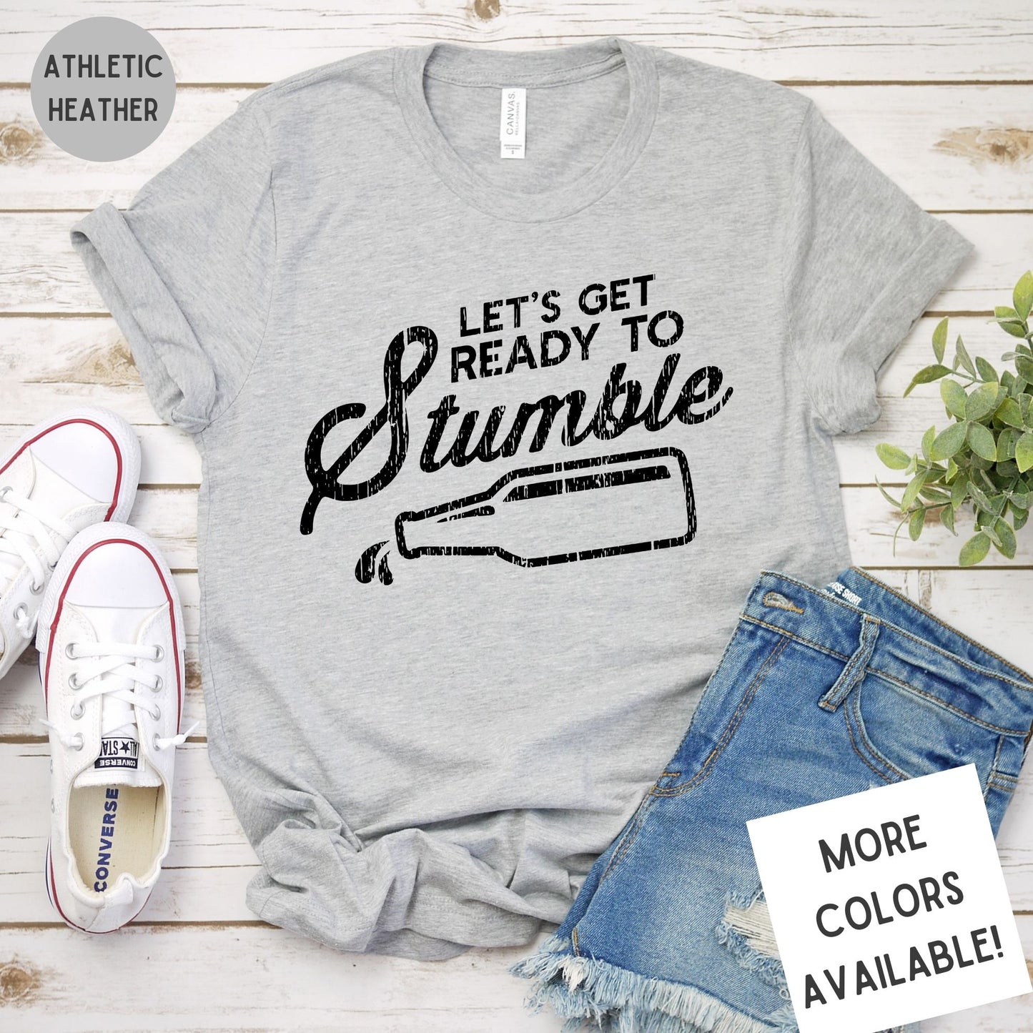 Let's Get Ready To Stumble Graphic T-Shirt | Funny Drinking Shirt | NFL Drinking Shirt