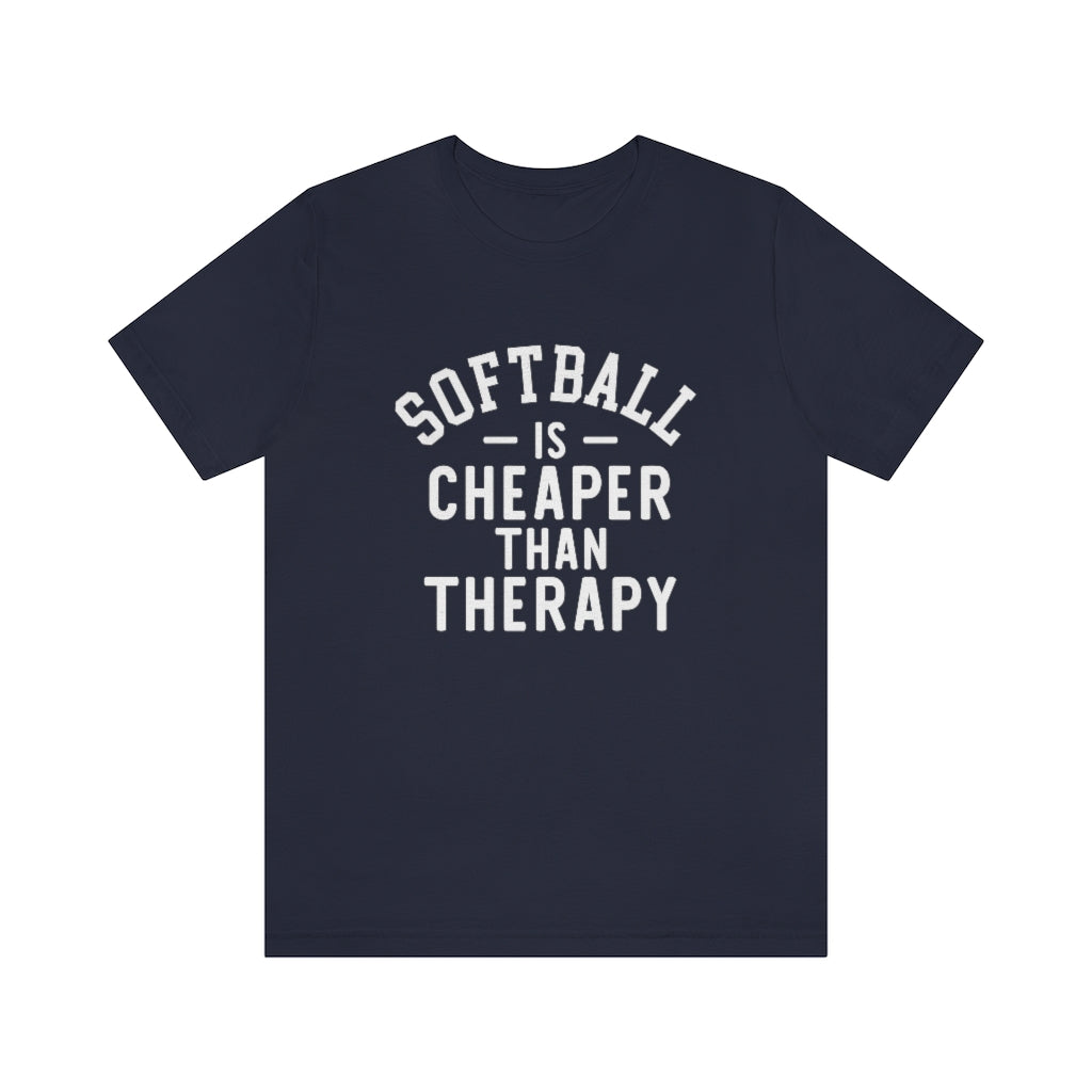 Softball Is Cheaper Than Therapy Graphic T-Shirt